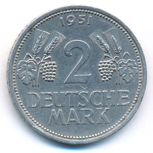 ФРГ, 2 марки (1951 г.)