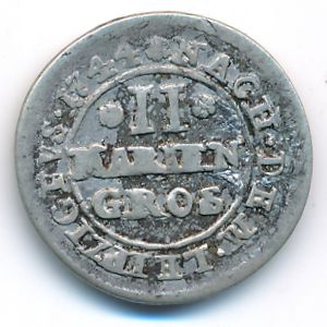 Лейпциг., 2 мариенгроша (1744 г.)