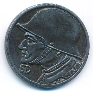 Дюрен., 10 пфеннигов (1918 г.)