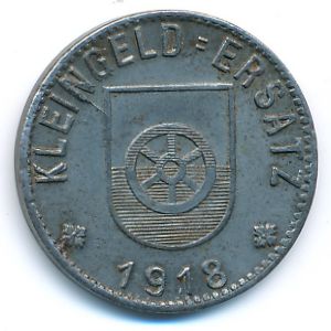 Донауэшинген., 10 пфеннигов (1918 г.)