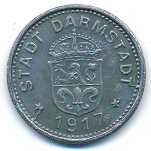 Дармштадт., 10 пфеннигов (1917 г.)