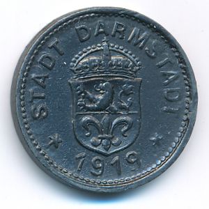 Дармштадт., 10 пфеннигов (1919 г.)