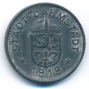 Дармштадт., 10 пфеннигов (1919 г.)
