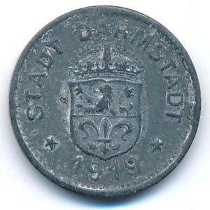 Дармштадт., 10 пфеннигов (1919 г.)