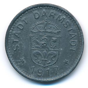 Дармштадт., 10 пфеннигов (1917 г.)
