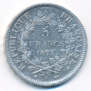 Франция, 5 франков (1873 г.)