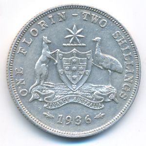 Австралия, 1 флорин (1936 г.)