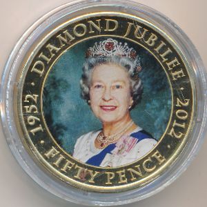 Jersey, 50 pence, 2012