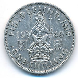 Great Britain, 1 shilling, 1940