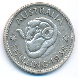 Australia, 1 shilling, 1938
