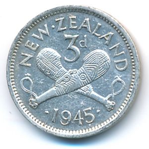 Новая Зеландия, 3 пенса (1945 г.)
