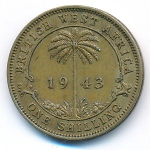 Британская Западная Африка, 1 шиллинг (1943 г.)