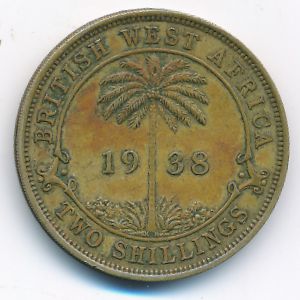 Британская Западная Африка, 2 шиллинга (1938 г.)