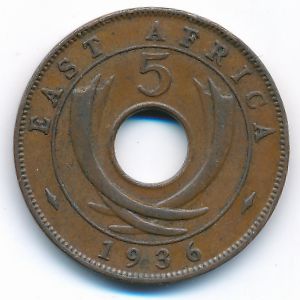 East Africa, 5 центов, 1936
