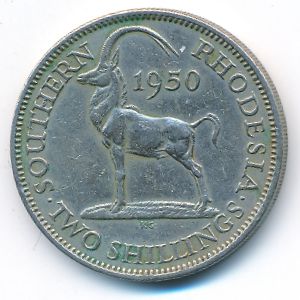 Южная Родезия, 2 шиллинга (1950 г.)