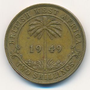 British West Africa, 2 shillings, 1949