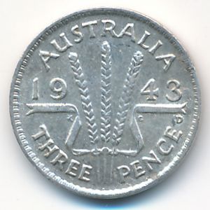 Австралия, 3 пенса (1943 г.)