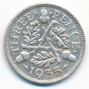 Великобритания, 3 пенса (1935 г.)