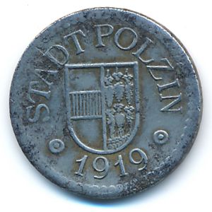 Польцин., 5 пфеннигов (1919 г.)