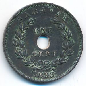 Саравак, 1 цент (1893 г.)
