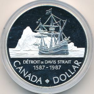 Canada, 1 dollar, 1987