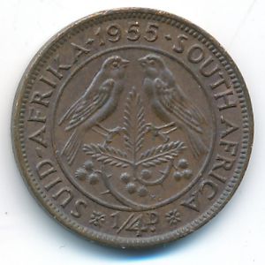 ЮАР, 1/4 пенни (1955 г.)