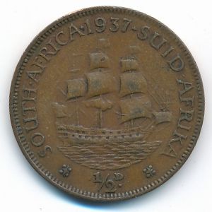 South Africa, 1/2 penny, 1937