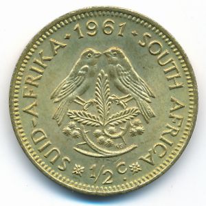 ЮАР, 1/2 цента (1961 г.)