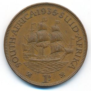 ЮАР, 1 пенни (1935 г.)