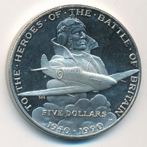 Маршалловы острова, 5 долларов (1990 г.)