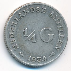 Антильские острова, 1/4 гульдена (1954 г.)