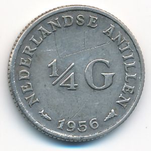 Антильские острова, 1/4 гульдена (1956 г.)