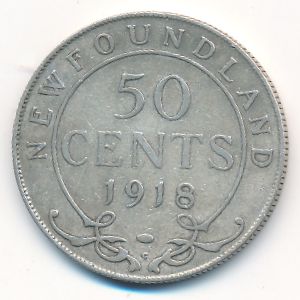 Newfoundland, 50 cents, 1918
