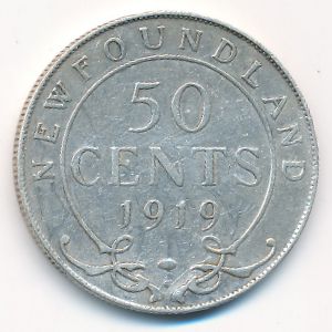 Newfoundland, 50 cents, 1919