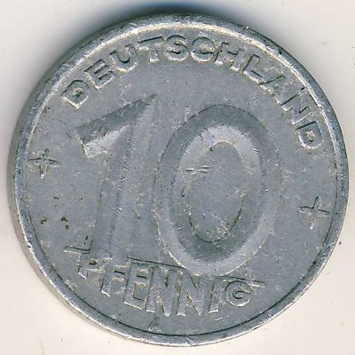 ГДР, 10 пфеннигов (1948 г.)