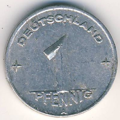 ГДР, 1 пфенниг (1948 г.)
