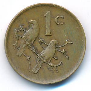 South Africa, 1 cent, 1988