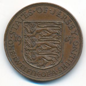 Джерси, 1/12 шиллинга (1947 г.)