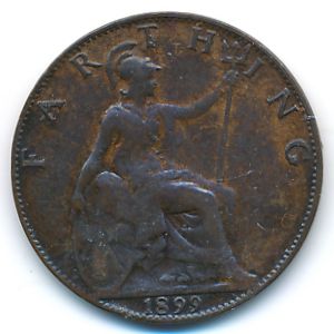 Великобритания, 1 фартинг (1899 г.)