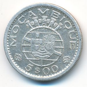 Mozambique, 5 escudos, 1960