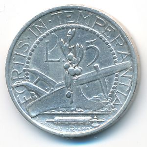 San Marino, 5 lire, 1933