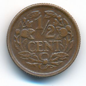 Нидерланды, 1/2 цента (1936 г.)