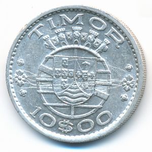 Тимор, 10 эскудо (1964 г.)