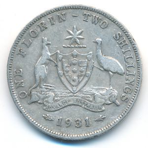 Австралия, 1 флорин (1931 г.)
