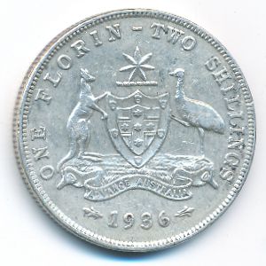 Австралия, 1 флорин (1936 г.)