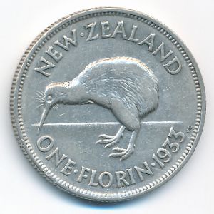 Новая Зеландия, 1 флорин (1933 г.)