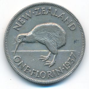 Новая Зеландия, 1 флорин (1937 г.)