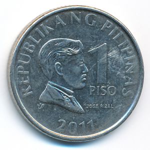 Филиппины, 1 песо (2011 г.)
