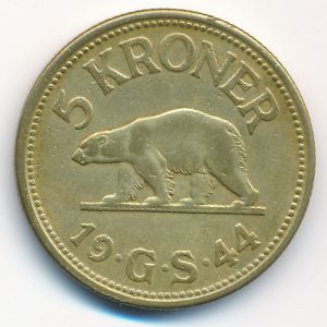 Гренландия, 5 крон (1944 г.)