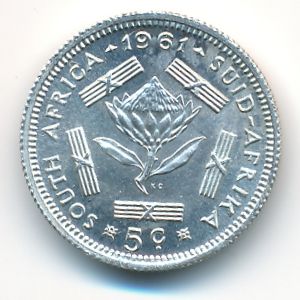 South Africa, 5 cents, 1961